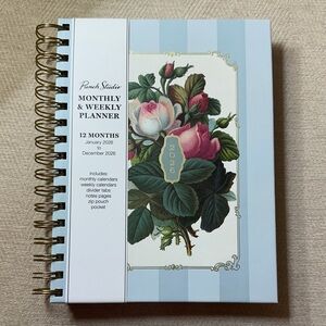 Planner Monthly and Weekly Punch Studio Elegant White and Gold Planner 2026